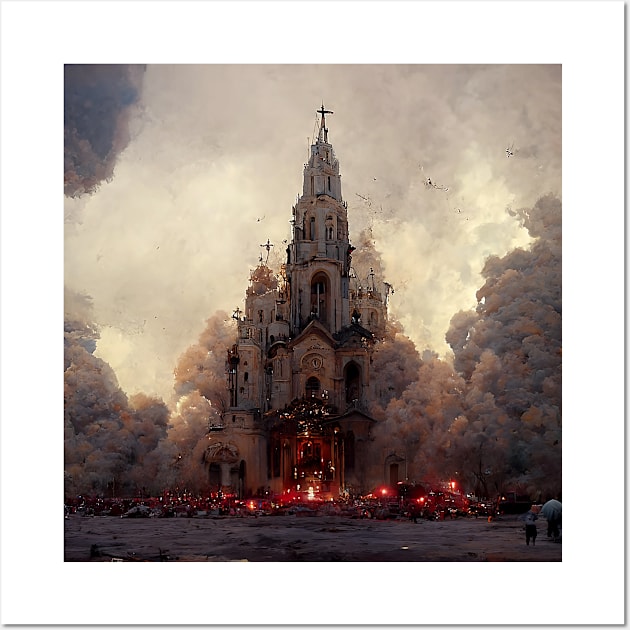 Cielo de iglesia Wall Art by www.TheAiCollective.art